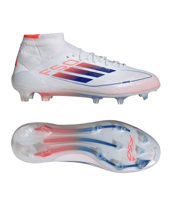 adidas F50 Elite Mid FG Advancement Damen Weiss Blau - weiss