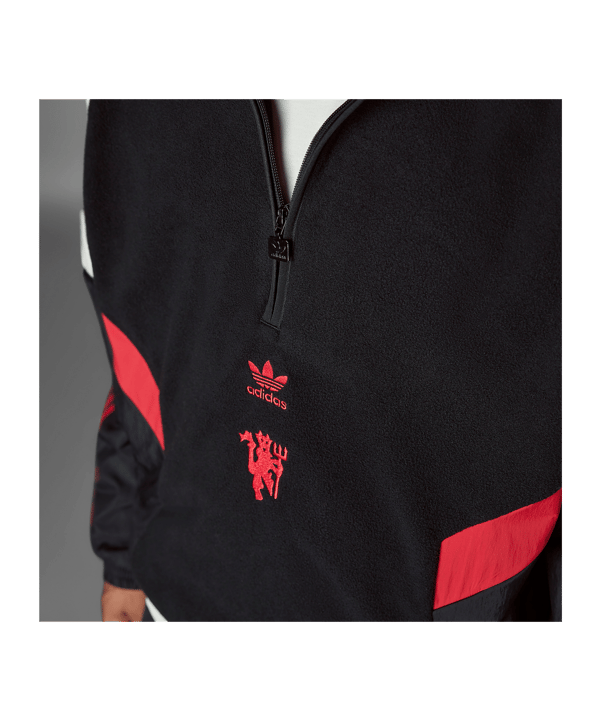 adidas Originals Manchester United Polarfleece Sweatshirt Schwarz - schwarz