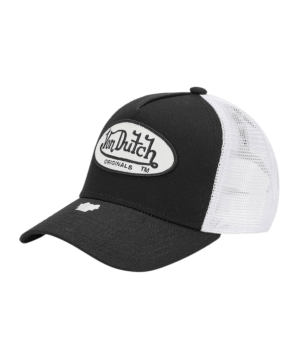 Von Dutch Boston Trucker Cap Schwarz Weiss - schwarz