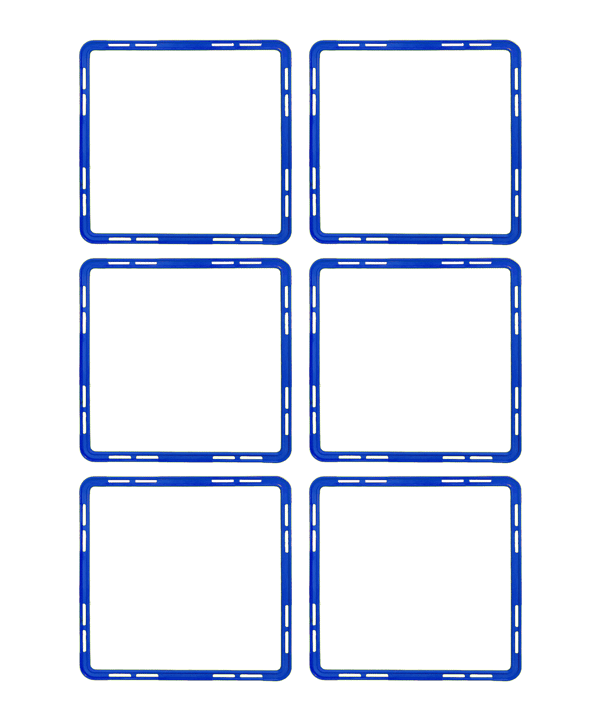 Cawila ACADEMY SQUARE | 6er Set | blau - gelb