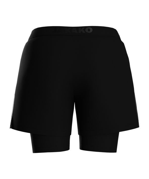 JAKO Power 2in1 Short Damen Schwarz F800 - schwarz