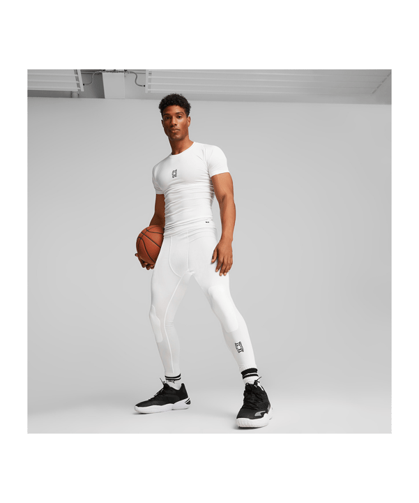 PUMA Hoops Team Full Tight Weiss F02 - weiss