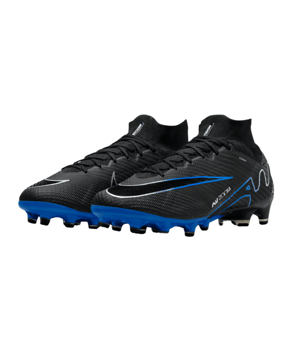 Nike Air Zoom Mercurial Superfly IX Elite AG-Pro Shadow Schwarz Silber Blau F040 - schwarz