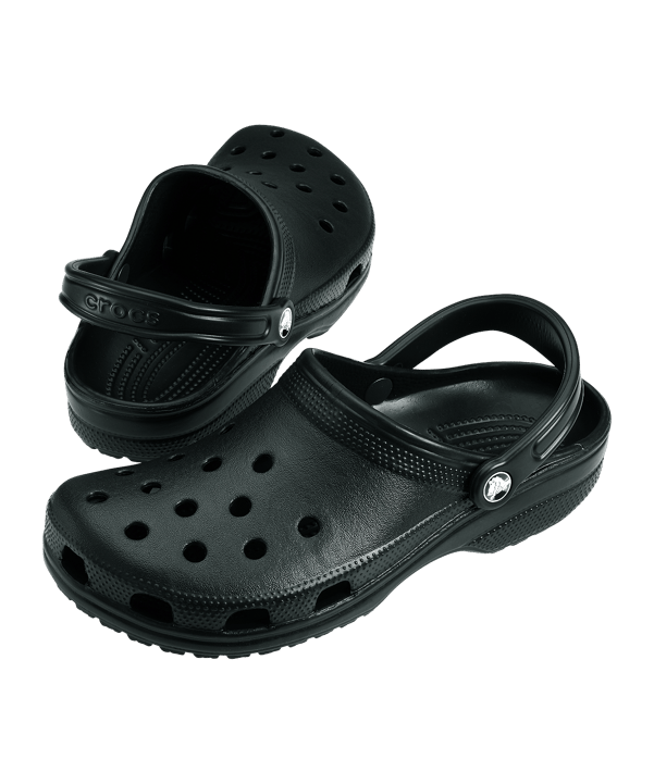 Crocs Classic Clog Badelatsche Schwarz - schwarz