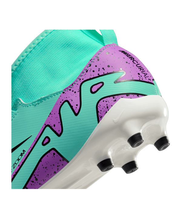 Nike Jr Air Zoom Mercurial Superfly IX Academy FG/MG Peak Ready Kids Grün Pink Schwarz F300 - gruen