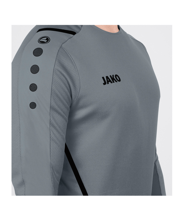 JAKO Challenge Sweatshirt Grau Schwarz F841 - grau