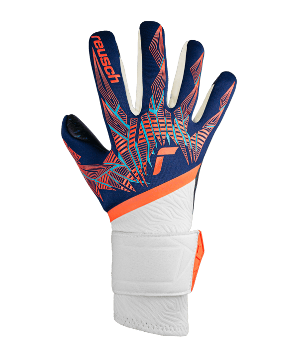 Reusch Pure Contact Fusion TW-Handschuhe Blau Orange Schwarz F4848 - blau