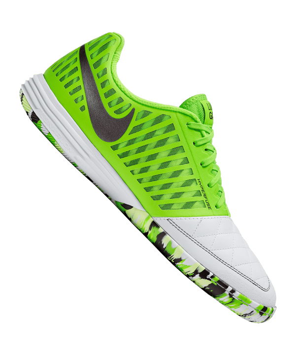 Nike Lunar Gato II Futsal IC Weiss Grün F137 - weiss