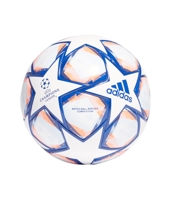 adidas Champions League Finale COM Spielball Weiss Blau Orange - weiss
