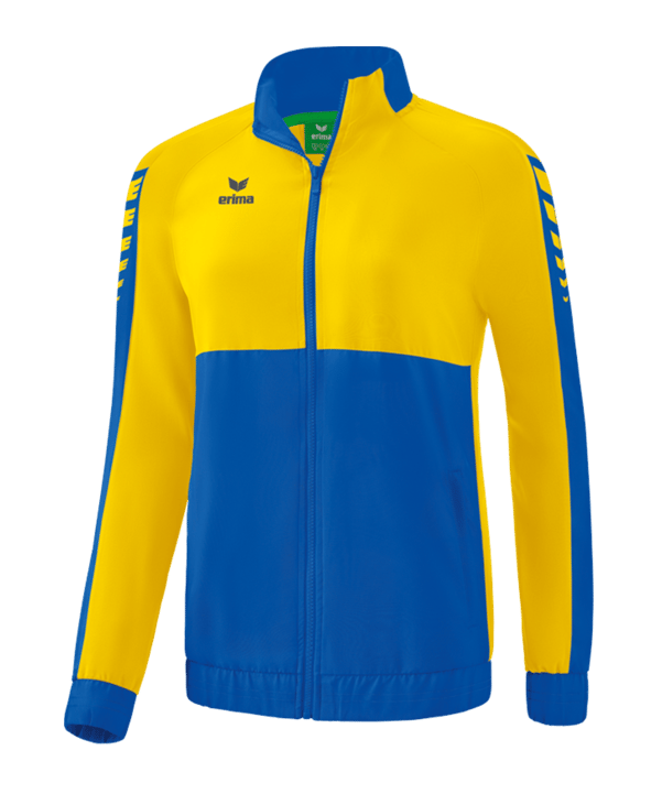 Erima Six Wings Präsentationsjacke Damen Blau Gelb - blau