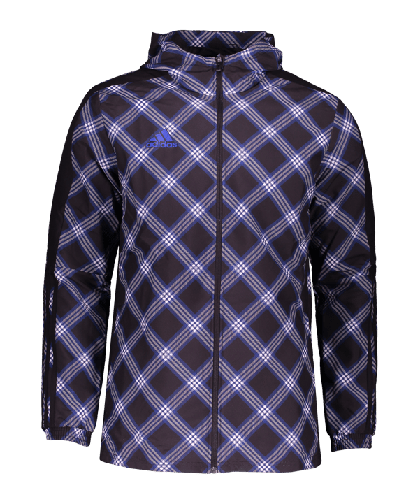 adidas Tiro WB WR Jacke Schwarz Blau - schwarz