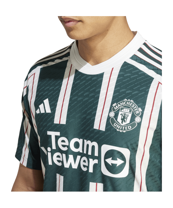 adidas Manchester United Auth. Trikot Away 23/24 Grün - gruen