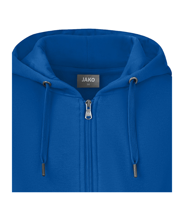JAKO Organic Kapuzenjacke Damen Blau F400 - blau