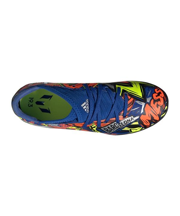 adidas NEMEZIZ Messi 19.3 TF J Kids Blau Silber - blau
