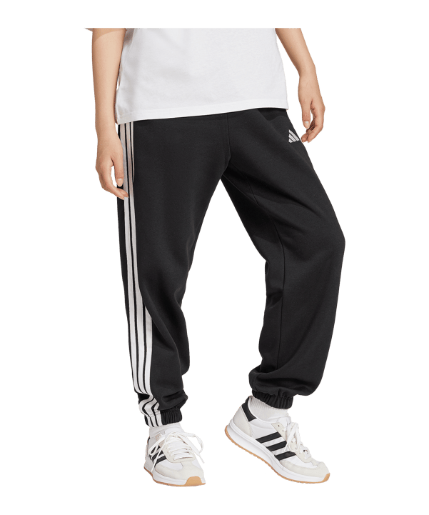 adidas Essentials 3 Stripes Jogginghose Damen Schwarz - schwarz