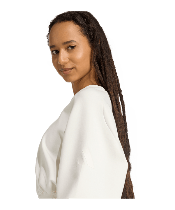 adidas Soft Lux Sweatshirt Damen Weiß - weiss