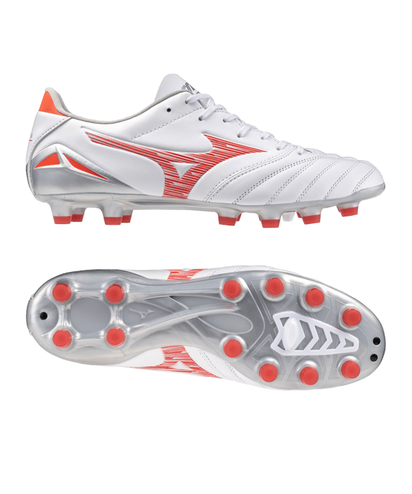 Mizuno Morelia Neo IV Pro FG Charge Weiss Rot F60 - weiss