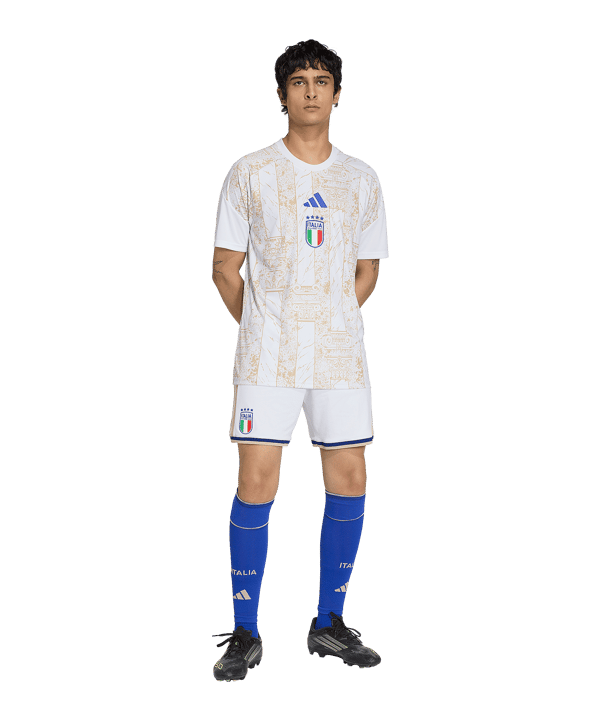 adidas FIGC Italië Prematch T-shirt Wit - wit