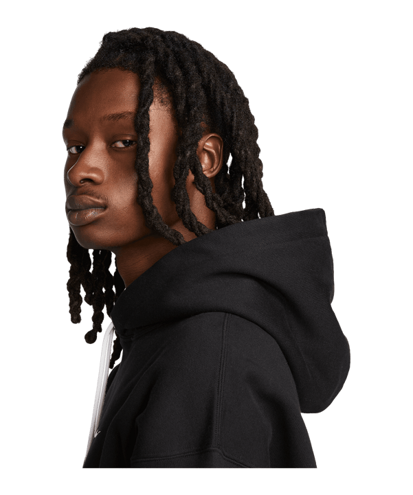 Nike Fleece Solo Swoosh Hoody Schwarz F010 - schwarz