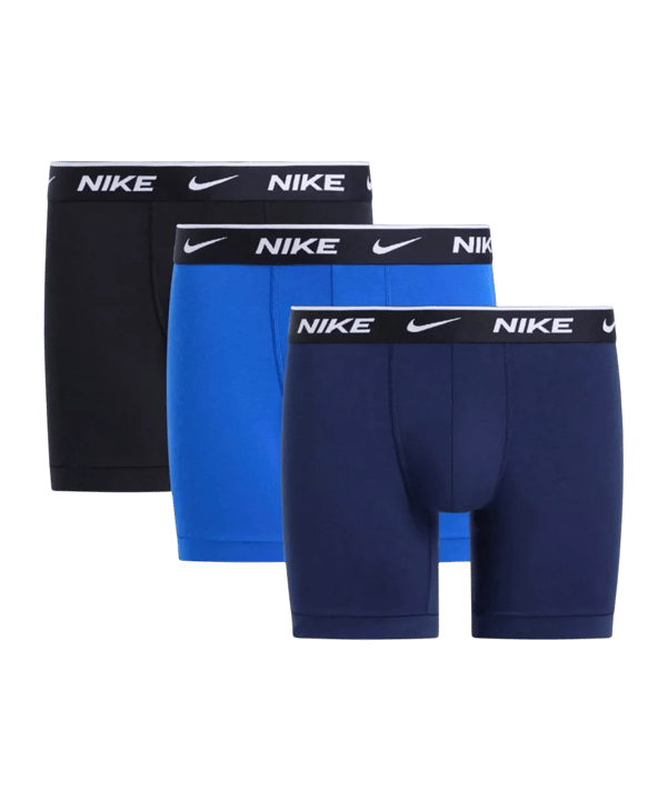 Nike Essential Cotton Stretch Trunk 3 Boxershorts Blauw KM7U - blauw