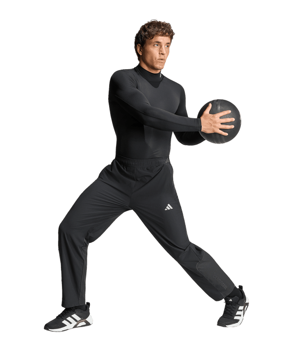 adidas Training Mockneck Manica Lunga Nero - nero