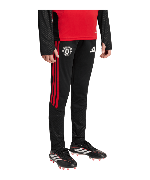adidas Manchester United Tiro Trainingshose Kids Schwarz - schwarz