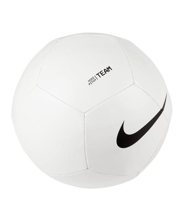 Nike Pitch Team Trainingsball Weiss Schwarz F100 - weiss
