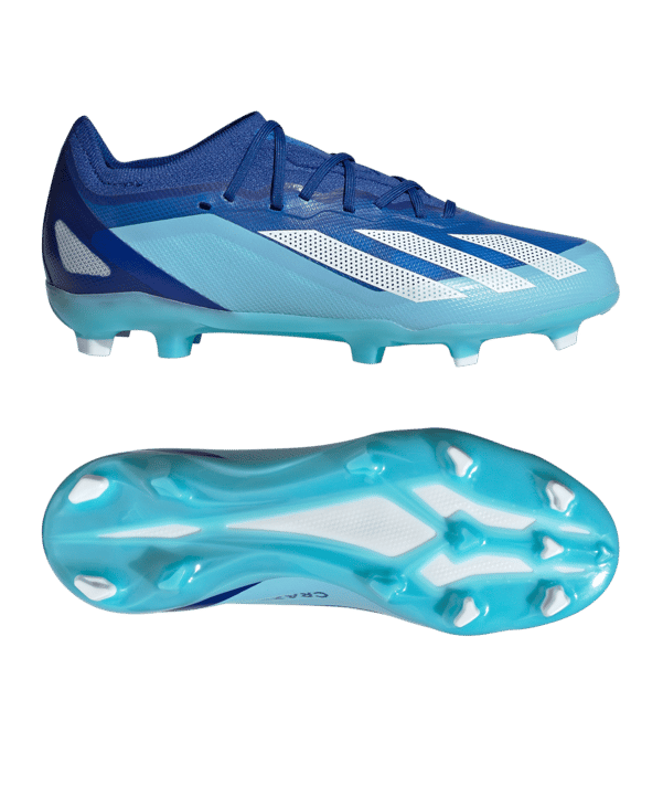 adidas X Crazyfast.1 FG Marinerush Kids Blau Weiss Orange - blau