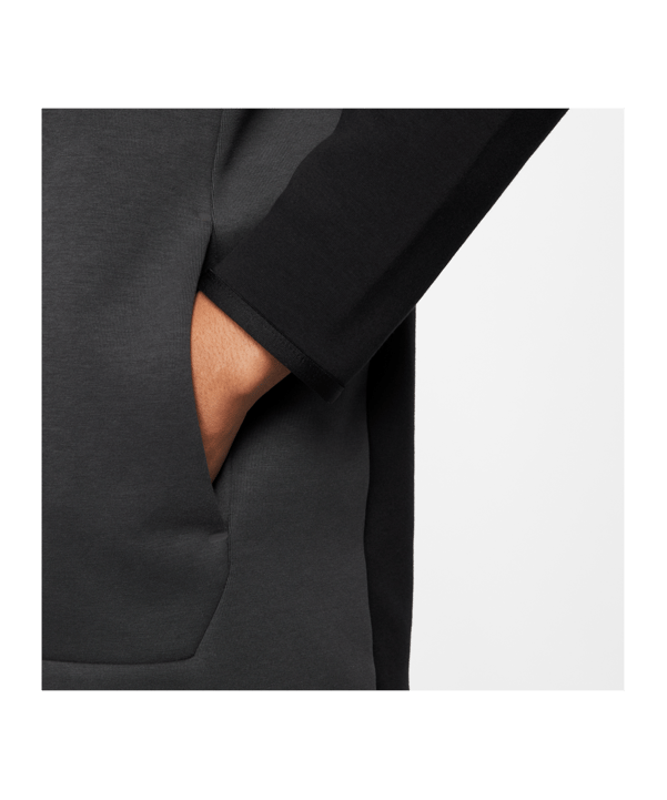 Nike Tech Fleece Kapuzenjacke Schwarz Orange F010 - schwarz