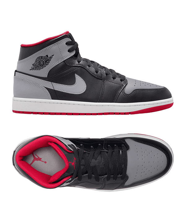Jordan Air 1 Mid Schwarz Grau F006 - schwarz