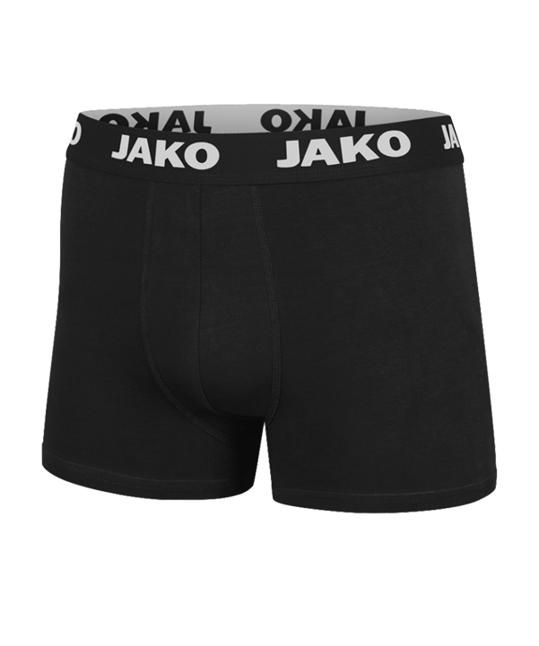 JAKO Boxershorts Basic 2er Pack Schwarz F08 - schwarz