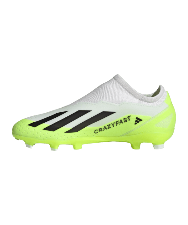 adidas X Crazyfast.3 LL FG Crazyrush Kids Weiss Schwarz Gelb - weiss