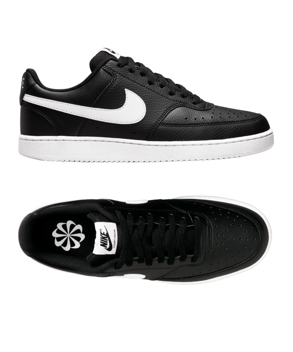 Nike Court Vision Low Schwarz Weiss F001 - schwarz