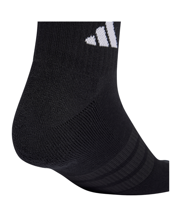 adidas Ankle 3er Pack Socken Schwarz - schwarz
