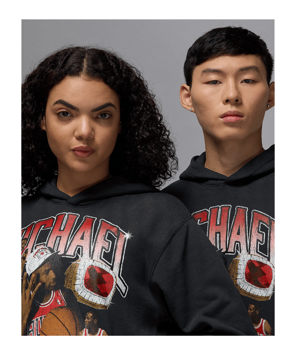 Jordan Flight Fleece Graphic Hoody Schwarz F045 - schwarz
