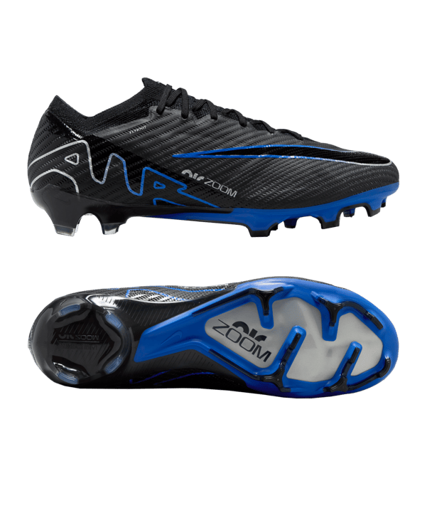 Nike Air Zoom Mercurial Vapor XV Elite FG Shadow Schwarz Silber Blau F040 - schwarz