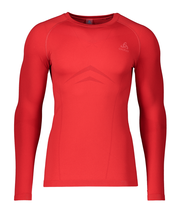 Odlo Performance Fundamentals Light L/S Crew Underwear Shirt Rot - rot