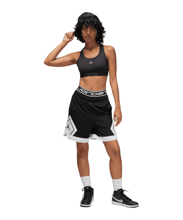 Jordan Sport Medium Support Jumpman Sport-BH Damen Schwarz F010 - grau