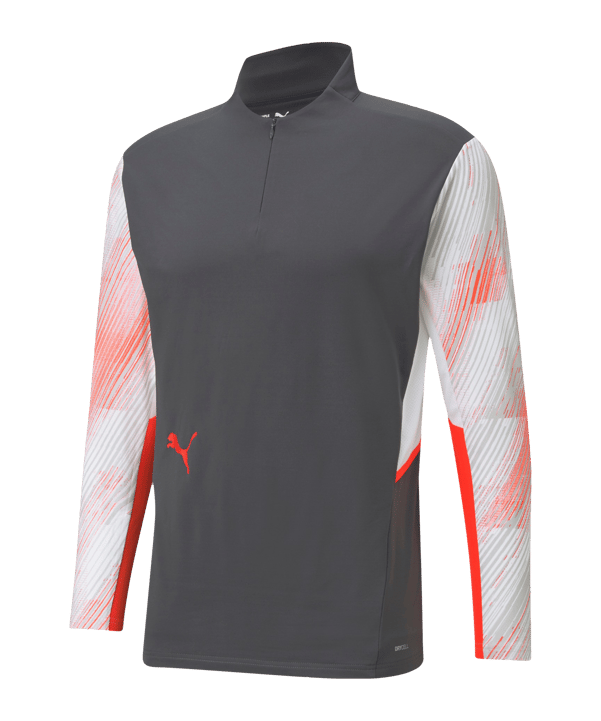 PUMA individualCUP HalfZip Sweatshirt Weiss F41 - grau