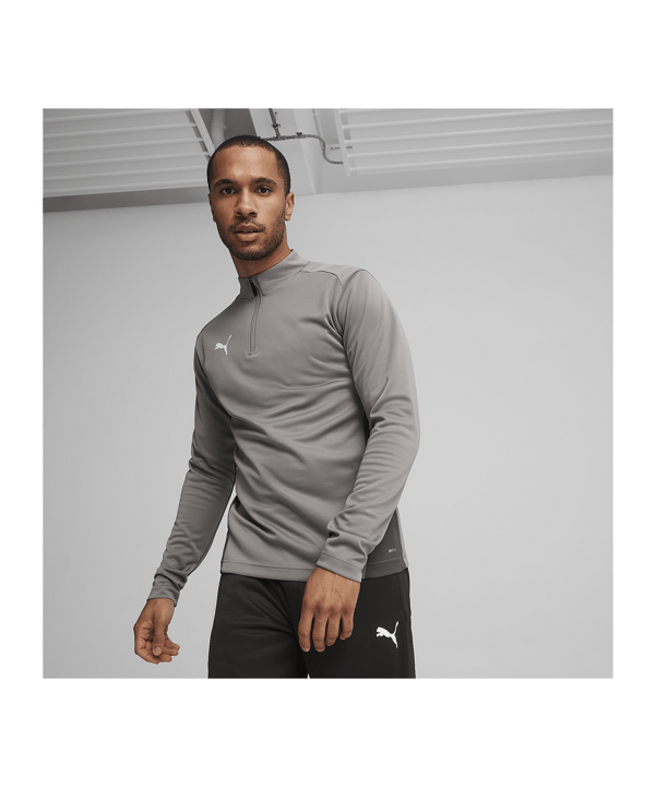 PUMA teamGOAL Training 1/4 Zip Sweatshirt Grau F13 - grau