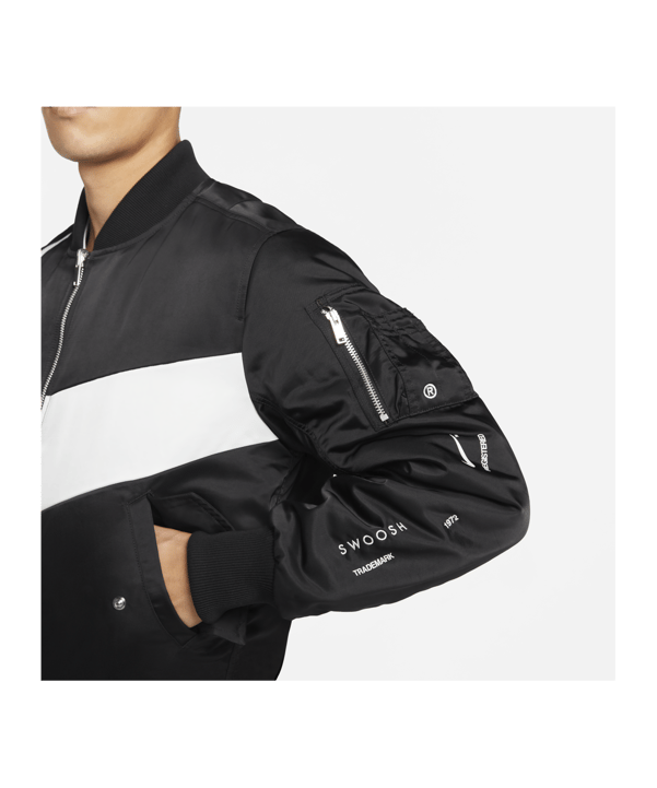 Nike Therma-FIT Swoosh Bomberjacke Schwarz F010 - schwarz