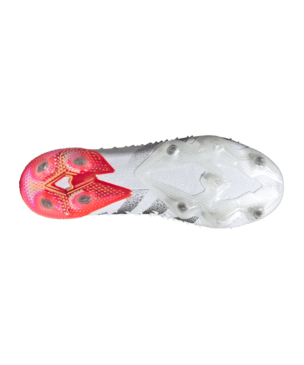 adidas Predator FREAK+ FG White Spark Weiss Grau Rot - weiss