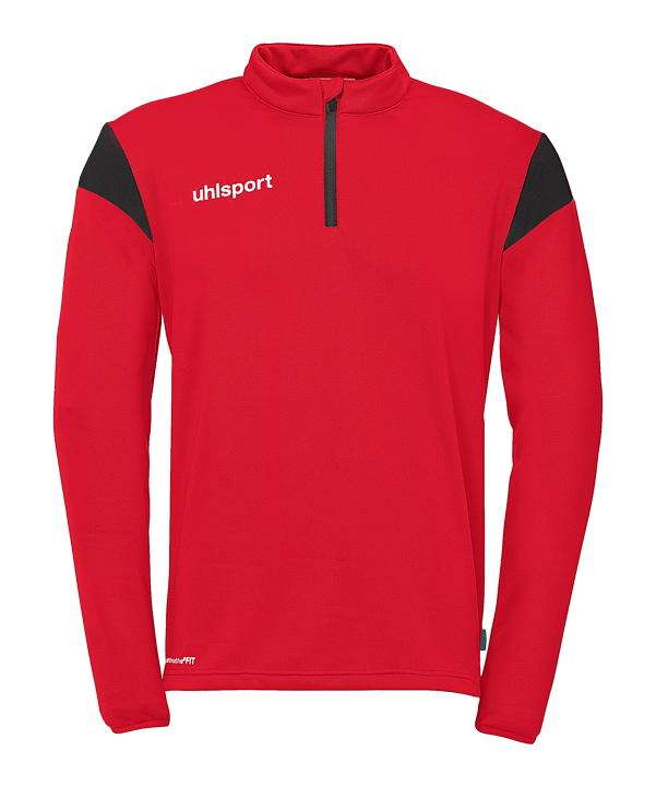 uhlsport Squad 27 HalfZip Sweatshirt Rot Schwarz F62 - rot