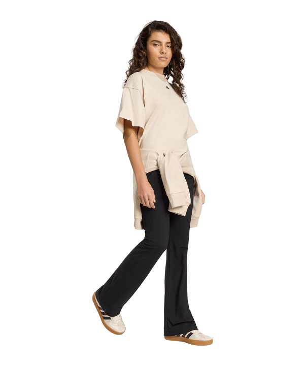 adidas 3 Stripes Studio T-Shirt Damen Beige - beige