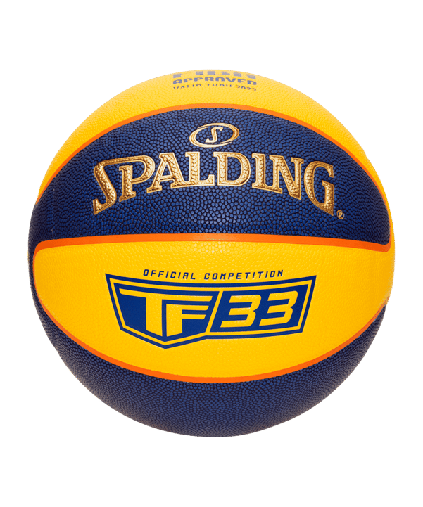 Spalding TF-33 FIBA Composite Basketball Blau Gelb - blau
