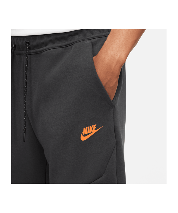 Nike Tech Fleece Jogginghose Grau Orange F070 - grau