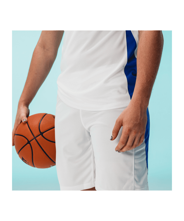 Nike Team Basketball Stock Short Weiss Blau F102 - weiss
