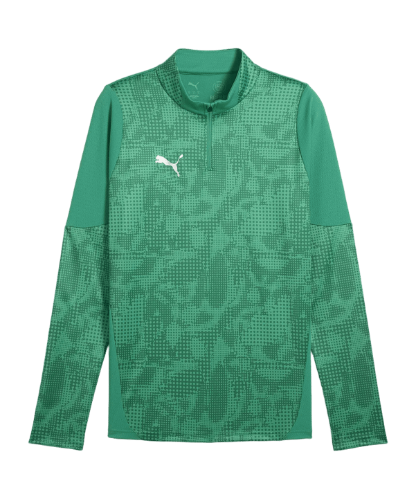 PUMA TeamCUP 1/4 Zip Top Sweatshirt Grün F05 - gruen