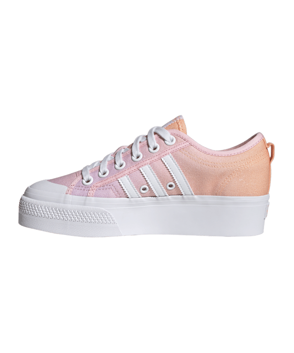 adidas Originals Nizza Platform Damen Weiss Pink - weiss