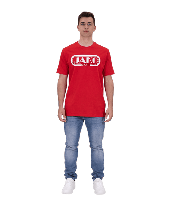 JAKO Retro T-Shirt Rot F100 - rot